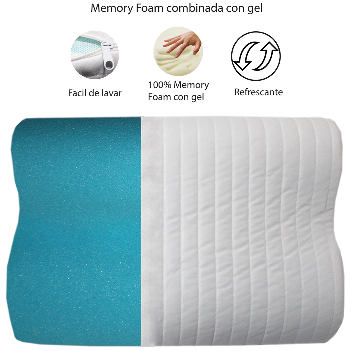 ALMOHADA ESTANDAR MEMORY INFUSED GEL 9669 CORRECT